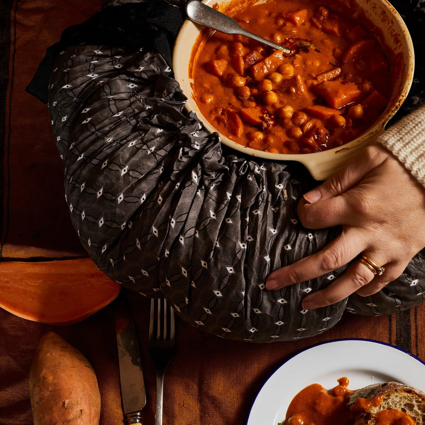 Image of Sweet Potato and Chickpea Curry in a Wonderbag
